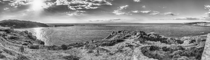 Canvas Print - Panoramic view over the sea, Santa Teresa Gallura, Sardinia, Italy