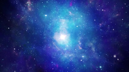 Wall Mural - dark blue deep hole galaxy and particle stars camera fly slowly rotating spiral spin light. electric