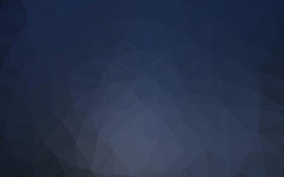Dark BLUE vector abstract polygonal cover.