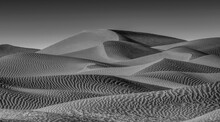 Black And White Sand Dunes In The Dubai