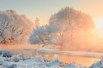 Canvas Print - Winter landscape