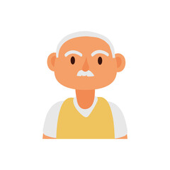 Canvas Print - old man person avatar character