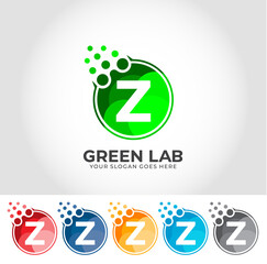 Z Alphabet Lab Creative Logo Design Concept