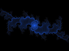 Blue Black Swirls, Design Energy Of Fractal Realms