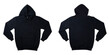 © AndhikaRaya - Blank black male hooded sweatshirt long sleeve with clipping path, mens hoody with zipped for your design mockup for print, isolated on white background. Template sport winter clothes.