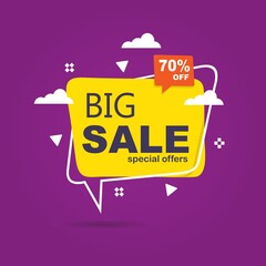 Wall Mural - big sale.Yellow tag templates with special offers for purchase, strokes and elements.vector illustration