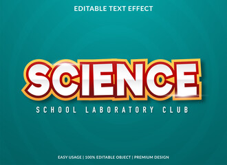 Poster - science text effect template with 3d bold style use for logo and business brand