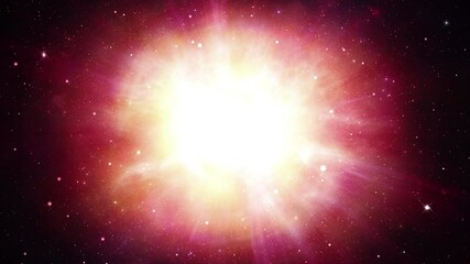 Wall Mural - star super giant nebula red space space power electric light loop animation. fly through in galaxy m