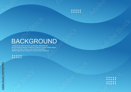 Fotomural BLUE vector pattern with lines, ovals