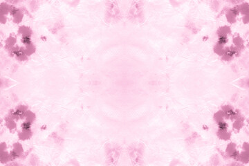  Pink Seamless Shibori Batik Print. Ethnic 