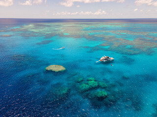 Wall Mural - Super Yacht on The Great Barrier Reef, Queensland