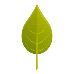 Poster - Botany green leaf icon. Cartoon of botany green leaf vector icon for web design isolated on white background