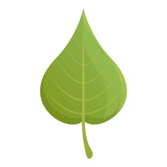 Poster - Poplar autumn leaf icon. Cartoon of poplar autumn leaf vector icon for web design isolated on white background