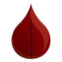 Poster - Poplar brown autumn leaf icon. Cartoon of poplar brown autumn leaf vector icon for web design isolated on white background