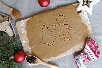 Christmas gingerbread biscuit. Christmas cookies