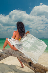 Poster - Woman at the beach in Thailand