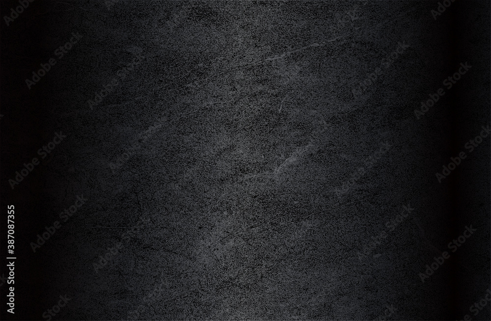 Luxury black metal gradient background with distressed metal plate texture. - obrazy, fototapety, plakaty 