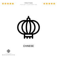 Chinese Icon. Simple Element From Digital Disruption Collection. Line Chinese Icon For Templates, Infographics And More