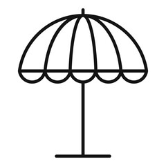 Poster - Beach umbrella icon, outline style