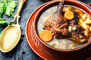 Wall Mural - Appetizing goose soup