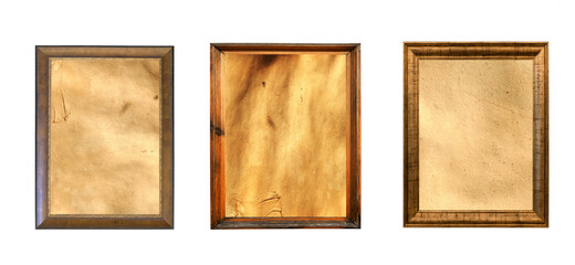 Poster - set of vintage paintings isolated on white background