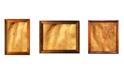 Poster - set of vintage paintings isolated on white background