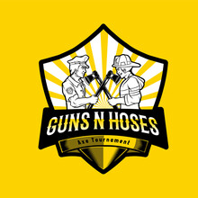Gun And Hoses Simple Logo