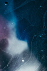 Wall Mural - abstract blue background, galaxy, nebula, space background