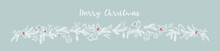 Lovely Hand Drawn Christmas Garland With Branches And Decoration, Great For Banners, Wallpapers, Cards - Vector Design