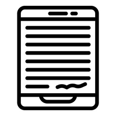 Poster - Tablet writing icon. Outline tablet writing vector icon for web design isolated on white background