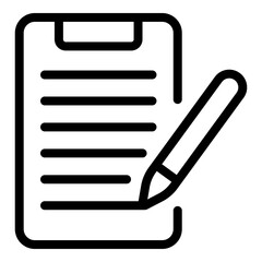 Poster - Writing school pen icon. Outline writing school pen vector icon for web design isolated on white background
