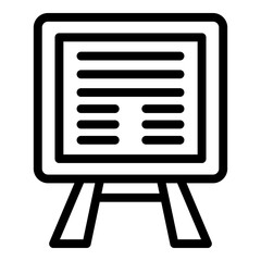 Poster - Student job banner icon. Outline student job banner vector icon for web design isolated on white background