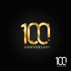 Wall Mural - 100 years anniversary logo, icon and symbol vector illustration