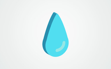 Water drop icon. Isometric of water drop vector icon for web design isolated on white background