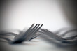 © Pascal Huot - Des fourchettes isolée sur fond blanc