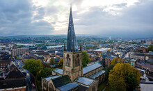 The Crooked Spire Of The Church Of St Mary And All Saints In Chesterfield
