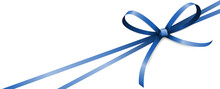 Blue Colored Ribbon Bow