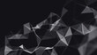 Abstract minimalistic digital grayscale lowpoly background with empty space for text. Network connection creative concept