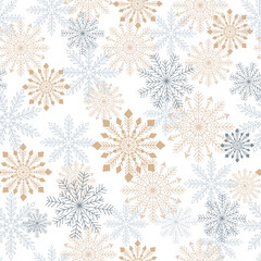 Snowflakes seamless pattern.