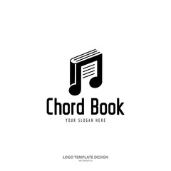 Fototapete - Chord book logo design template isolated on white background