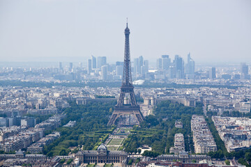  Panorama of Paris with eiffel tower, la Defence