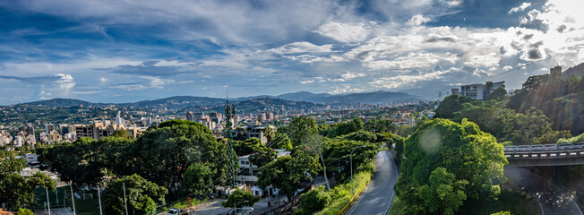 Wall Mural - Panoramic view of Caracas at morning from east side of the city