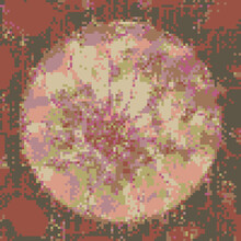World Effect Pixel Art. Pink Effect Background. Strange Picture.