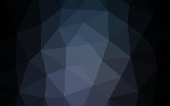 Dark Black vector polygon abstract layout.