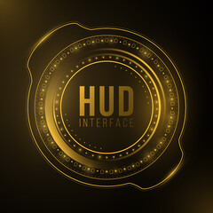 Poster - glowing futuristic hud interface. big system data. modern ui display. high-tech panel for your desig