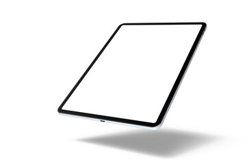 Wall Mural - Empty screen tablet computer mock-up view on white background
