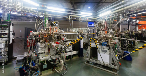 Fotomural Interior of modern scientific research laboratory with experimental equipment