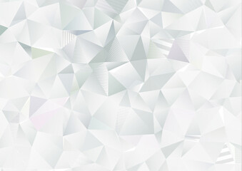 Poster - abstract white geometric 3d background. abstract black and white lowpoly background. white abstract 