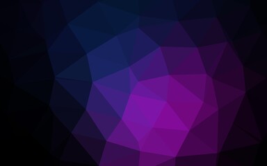 Dark Pink, Blue vector triangle mosaic texture.