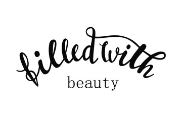 Filled with beauty hand lettering vector quotes and pharses for cards, banners, posters design. 